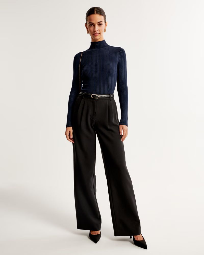 Slim Rib Turtleneck Sweater | Abercrombie & Fitch (US)