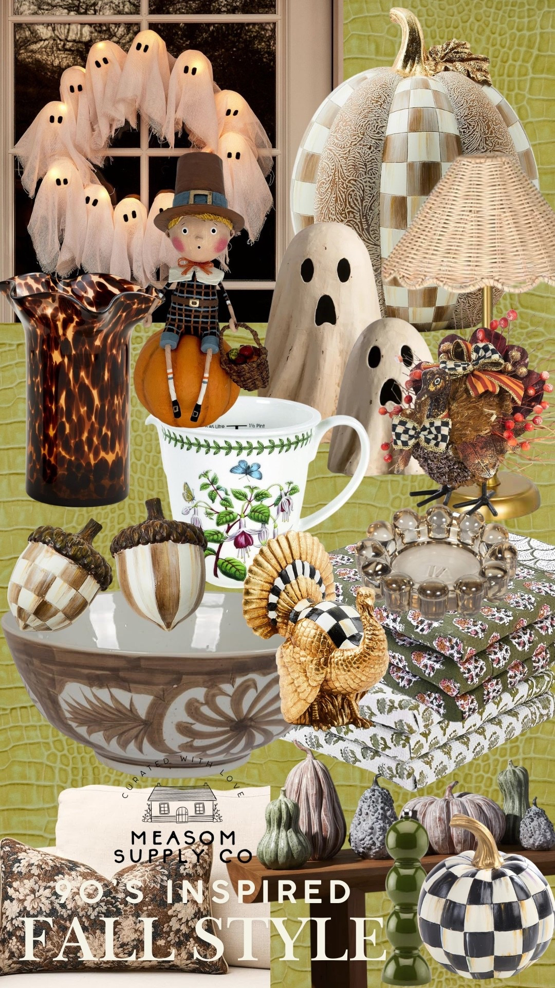 As if fall decor could get any better 🎃🍂 Giving my space a total 90s nostalgic vibe this season—think cozy plaid, warm amber glass, moody dark floral, and black and white / brown and white pumpkin accents.

It’s giving Practical Magic meets vintage autumn, and I’m officially obsessed. ✨

#LTKhome #LTKfall #LTKhalloween #90saesthetic #fallhomedecor #thanksgivingdecor #practicalmagicvibes #vintagefall #cozyhomedecor