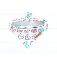 Valentines Day Dog Bandana Candy Heart Tie & Snap Puppy Male | Etsy (US)