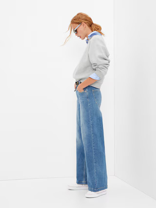 High Rise Stride Wide-Leg Jeans | Gap (CA)