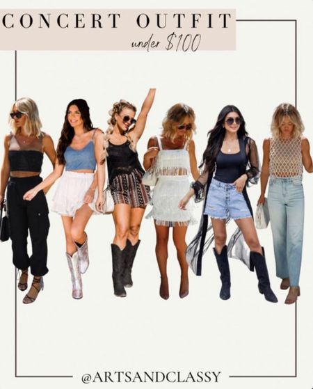 Concert vibes on point! Affordable glam for under $100. Whether you’re grooving at a country concert or channeling your inner Taylor in an Eras tour outfit - these looks are showstoppers! And best of all- most of these are on sale now!

#LTKfindsunder100 #LTKstyletip #LTKsalealert