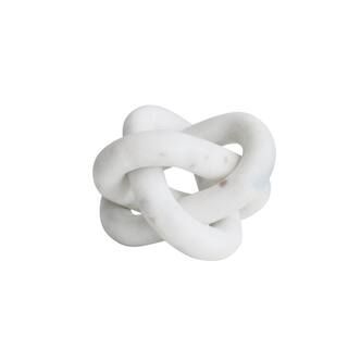 Bloomingville 6" White Decorative Interlocking Marble Chain with 3 Links | Michaels Stores