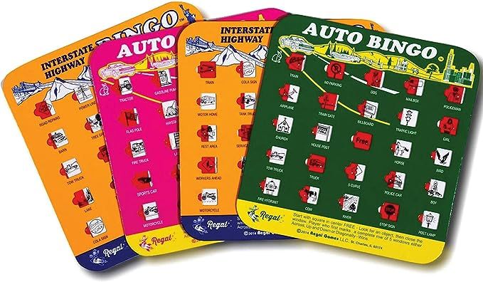 Regal Games - Original Interstate Highway Travel Bingo Set - Travel Bingo Cards for Family Vacati... | Amazon (US)