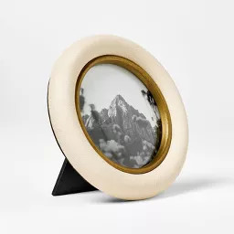 4"x4" Shagreen Wrapped Single Image Frame Cream - Threshold™ designed with Studio McGee: Modern... | Target