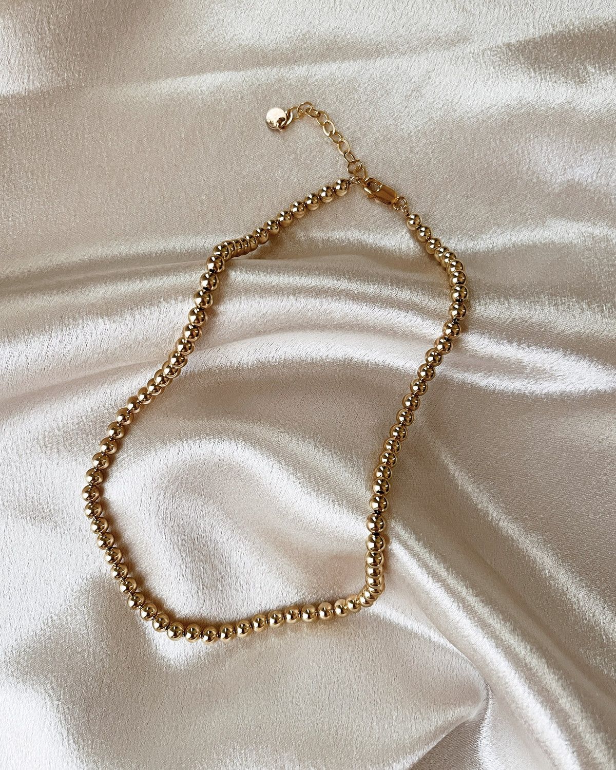 5MM BEADED NECKLACE - GOLD | Stylin by Aylin