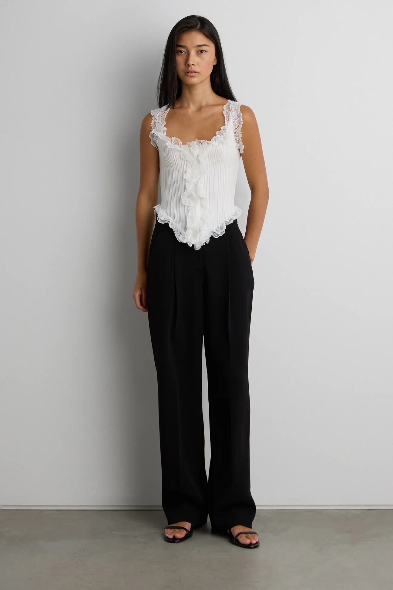 RUFFLED LACE TANK TOP | OAK + FORT