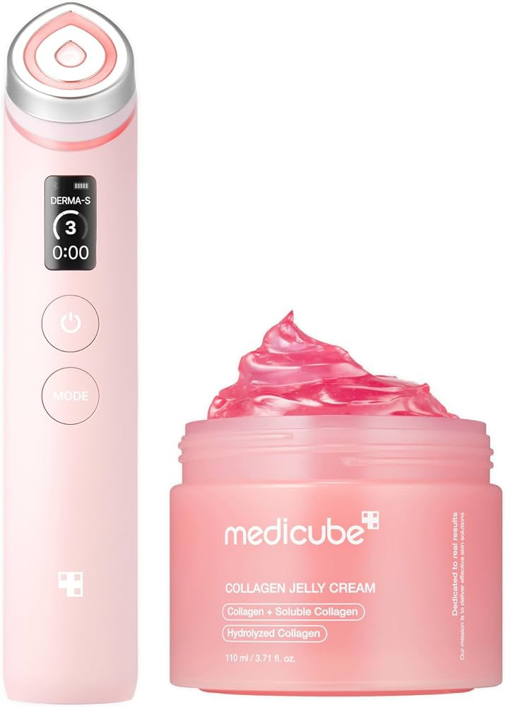 medicube Pink Skincare Set for Glass Glow Skin: Booster Pro Pink and Collagen Jelly Cream 110ml |... | Amazon (US)