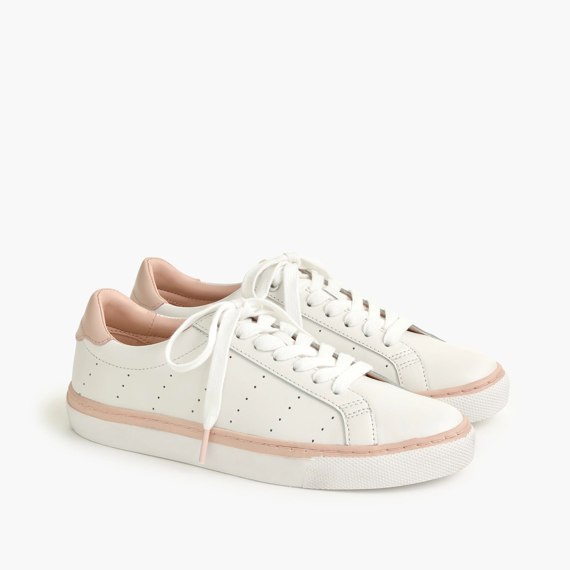 Saturday sneakers in leather with pink detail | J.Crew US