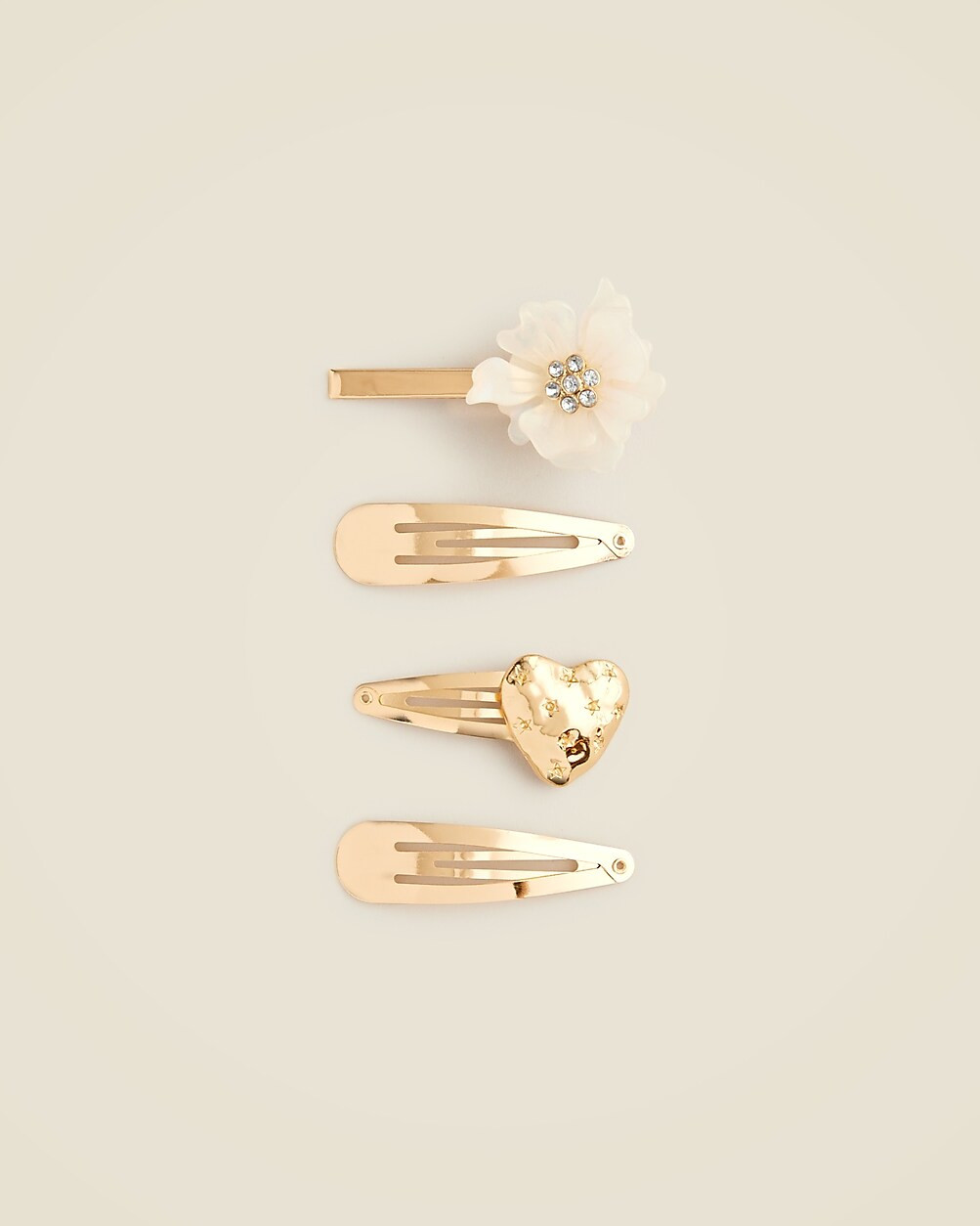 Girls' metallic hair clips four-pack | J. Crew US