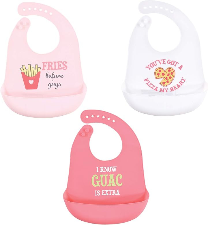Hudson Baby Unisex Baby Silicone Bibs | Amazon (US)