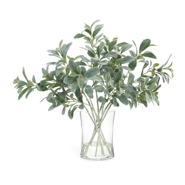 Faux Lamb's Ear Branch in Glass Jar | Wayfair North America