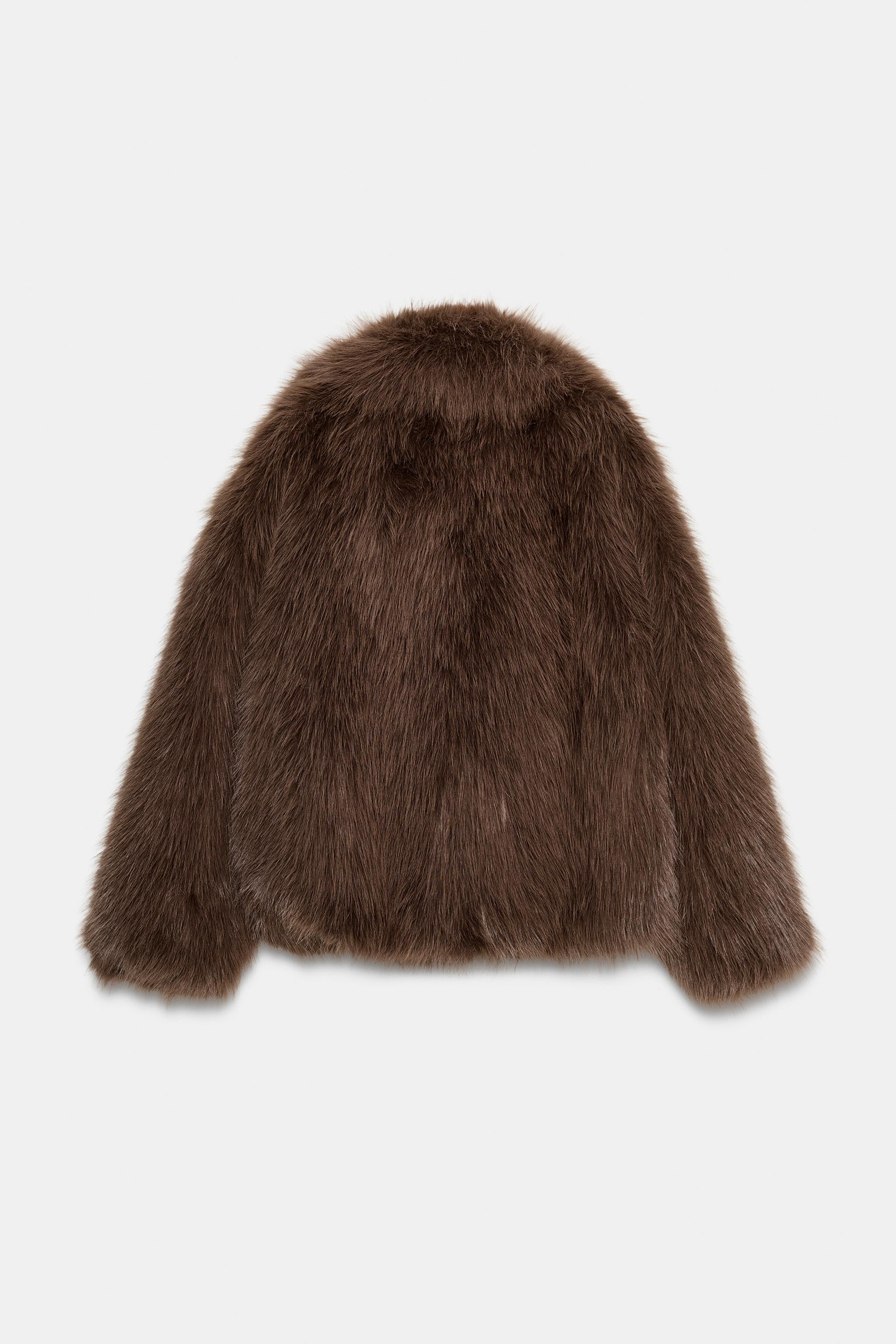 ZW COLLECTION FAUX FUR SHORT COAT | Zara US