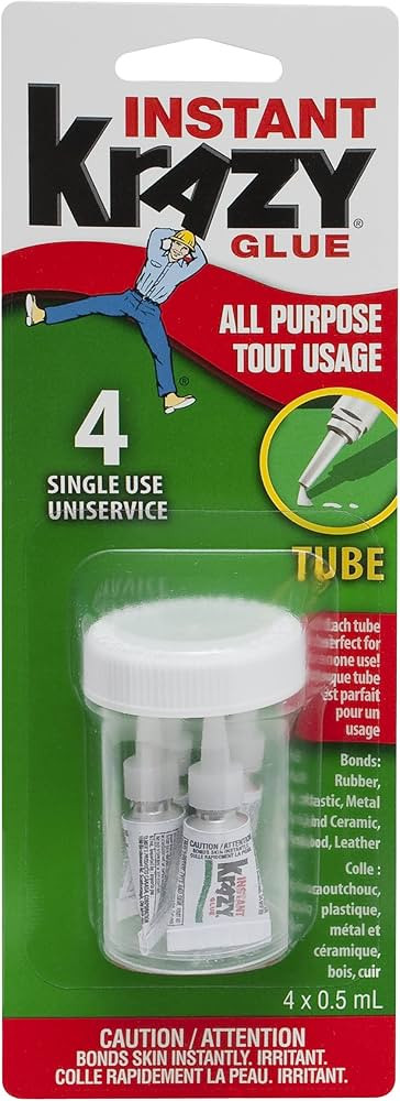 Krazy Glue All-Purpose Instant Glue Singles, 0.5ml, Pack of 4 (6155010582) | Amazon (CA)