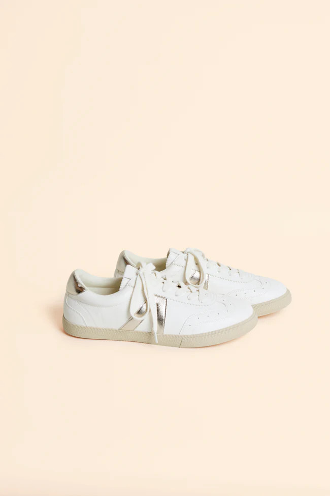League Gold Metallic Sneakers | Pink Lily