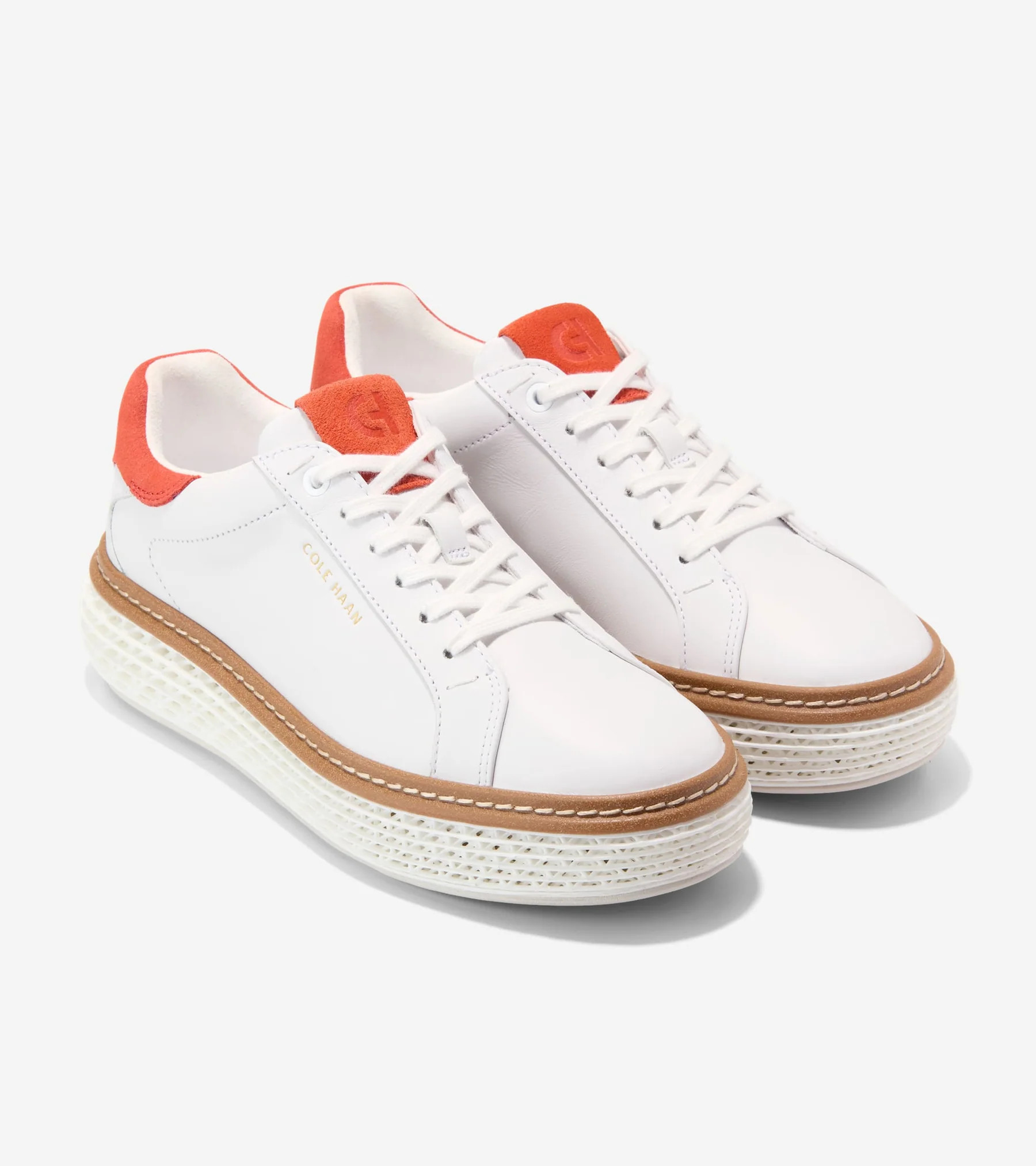 Women's GrandPrø Court SkyWeave™ Sneakers in Red, white | Cole Haan | Cole Haan (US)