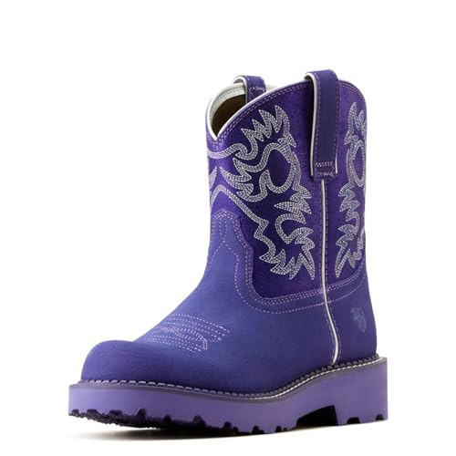 ARIAT Women's Fatbaby Western Boot, Purple Metallic/Violet Suede, 6.5 | Amazon (US)