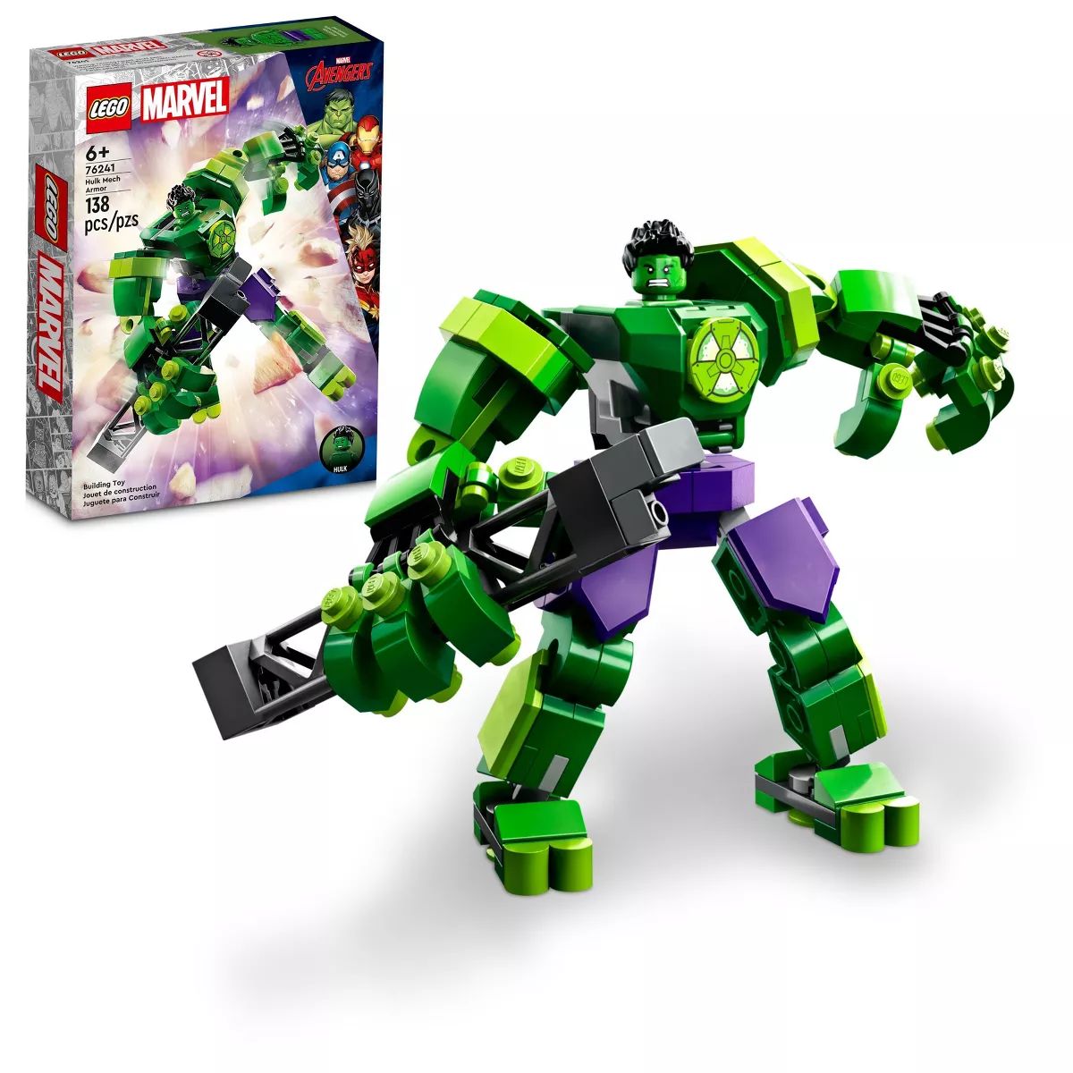 LEGO Marvel Hulk Mech Armour Avengers Action Figure 76241 | Target