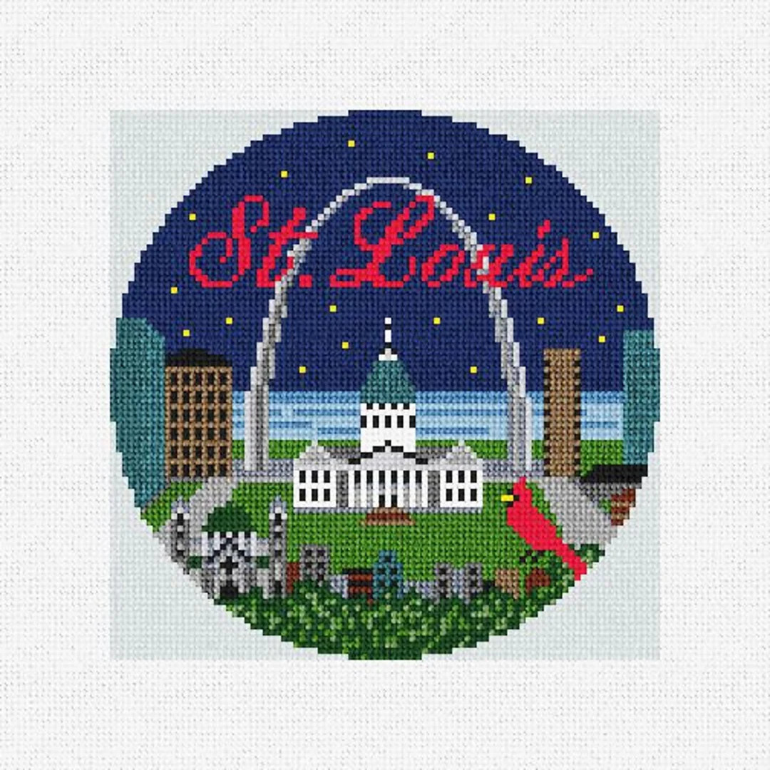 St. Louis Needlepoint Christmas Ornament DIY Kit - Etsy | Etsy (US)