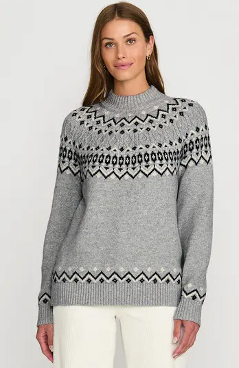 Cozy Lofty Mock Neck Jacquard Cable Sweater | Nordstrom