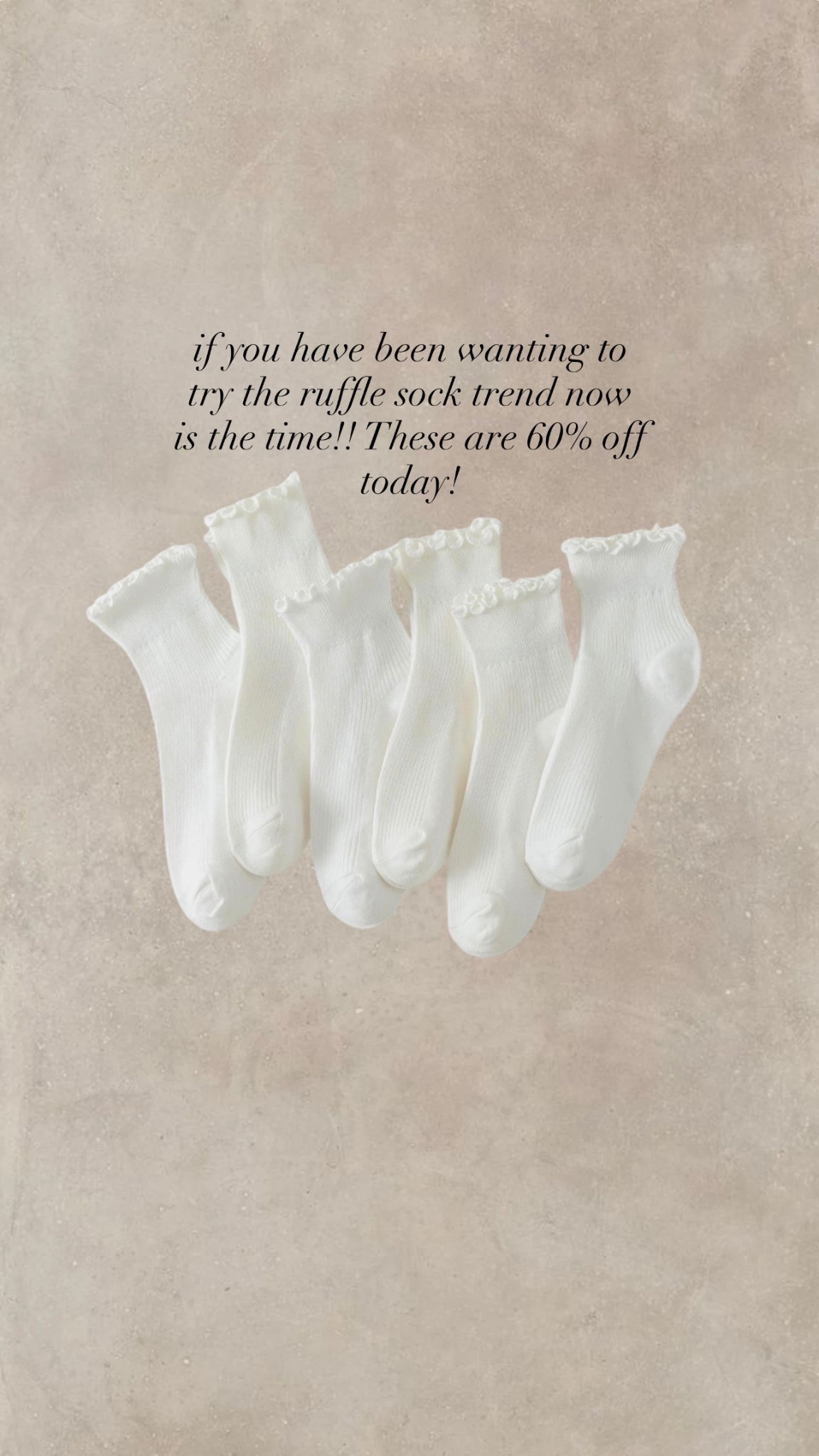 amazon ruffle socks on sale and only $5.99!! These are the best socks for adding a little cute flare to any outfit!! these are my most worn socks 🥰

#momootd #fashion #styleootd #ootd #whatiwore 
#currentlywearing #fashionblogger #onlineshopping #LTK #liketoknowit #womensfashion #everydaystyle #casualstyle #postpartum #amazonfashion #amazontrends #outfitinspo #momstyle #ootd #styleinspo #amazon #amazonstyle  #amazonfinds #fyp #outfitinspo #iowa #foryoupage #socks #rufflesock #amazonsocks #onsale 

#LTKSaleAlert