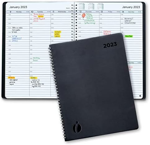 2023 Planner Weekly and Monthly – Hourly Appointment Book 2023 – Softcover, Twin-Wire Binding... | Amazon (US)