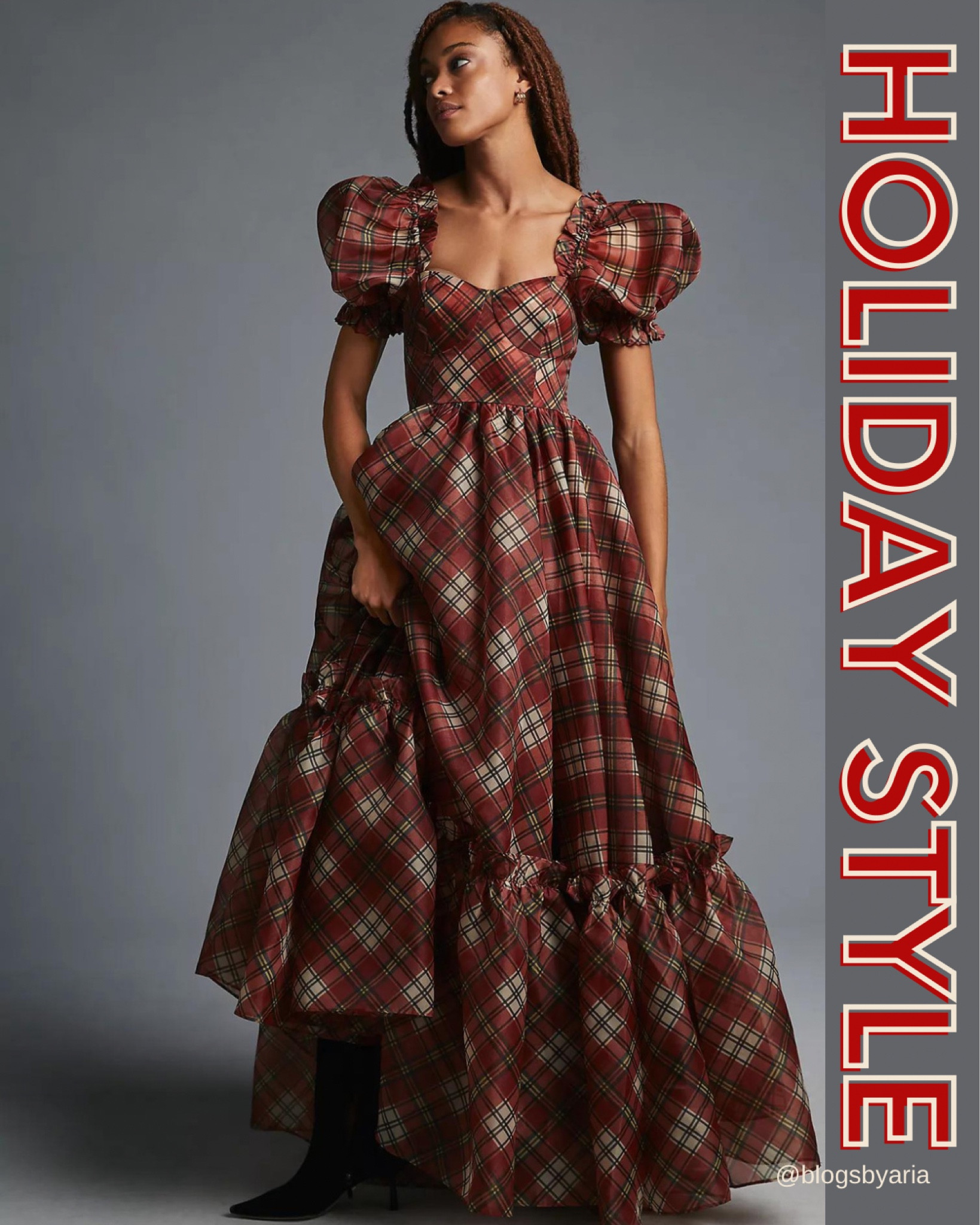 Gorgeous organza plaid dress perfect for the holidays and attending a Christmas gala or formal wedding. Holiday dress. Christmas dress  

#LTKSeasonal #LTKstyletip #LTKHoliday
