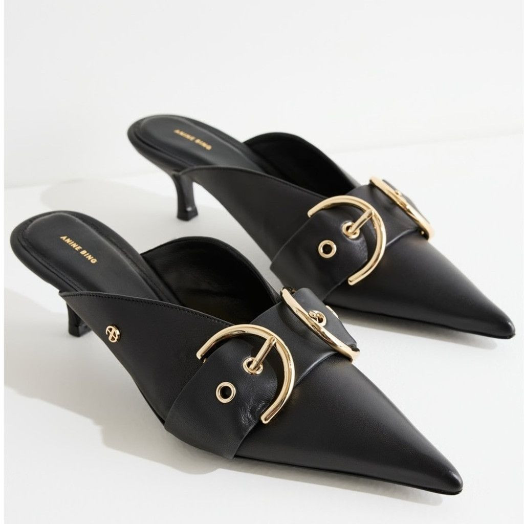 Anine Bing Anine Bing Zoe Mules in Black, Size: EU 39 | Grailed | Grailed