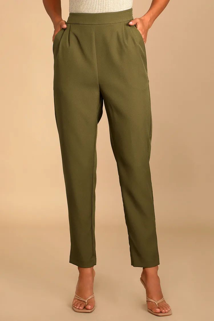 Like Clockwork Olive Green Trouser Pants | Lulus (US)