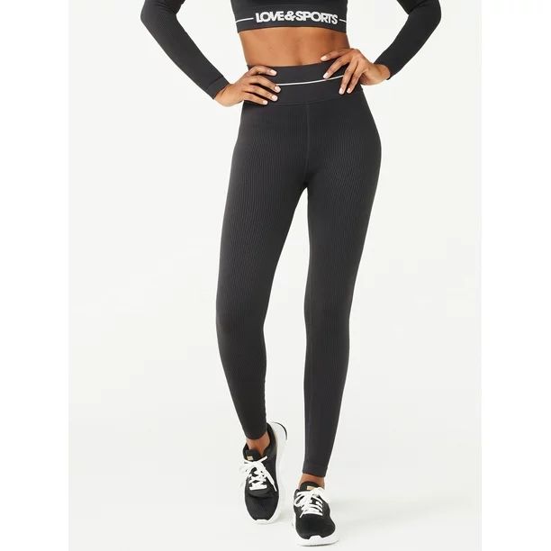 Love & Sports Women's Seamless High Rise Leggings - Walmart.com | Walmart (US)