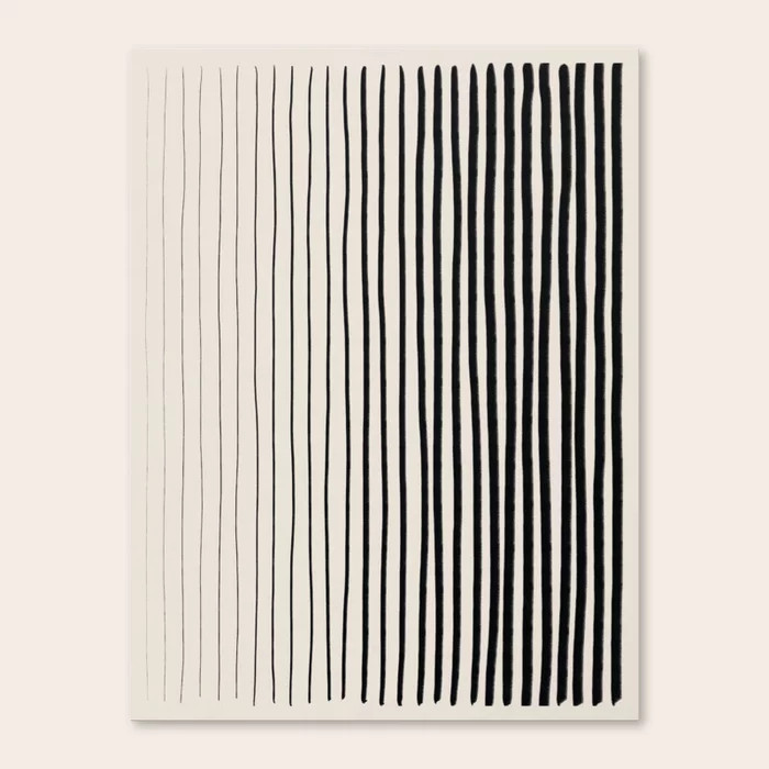 Black Vertical Lines Canvas Print | Society6