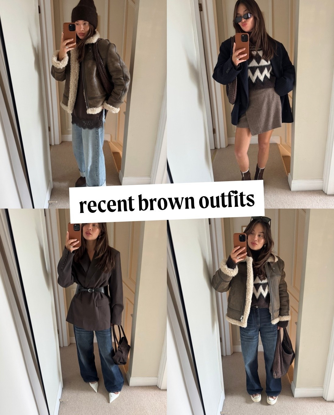 Wearing a lot of brown recently 🍂🪵 #arket #sezane #dissh #allsaints #aviatorjacket 

#LTKeurope #LTKautumn #LTKwinter