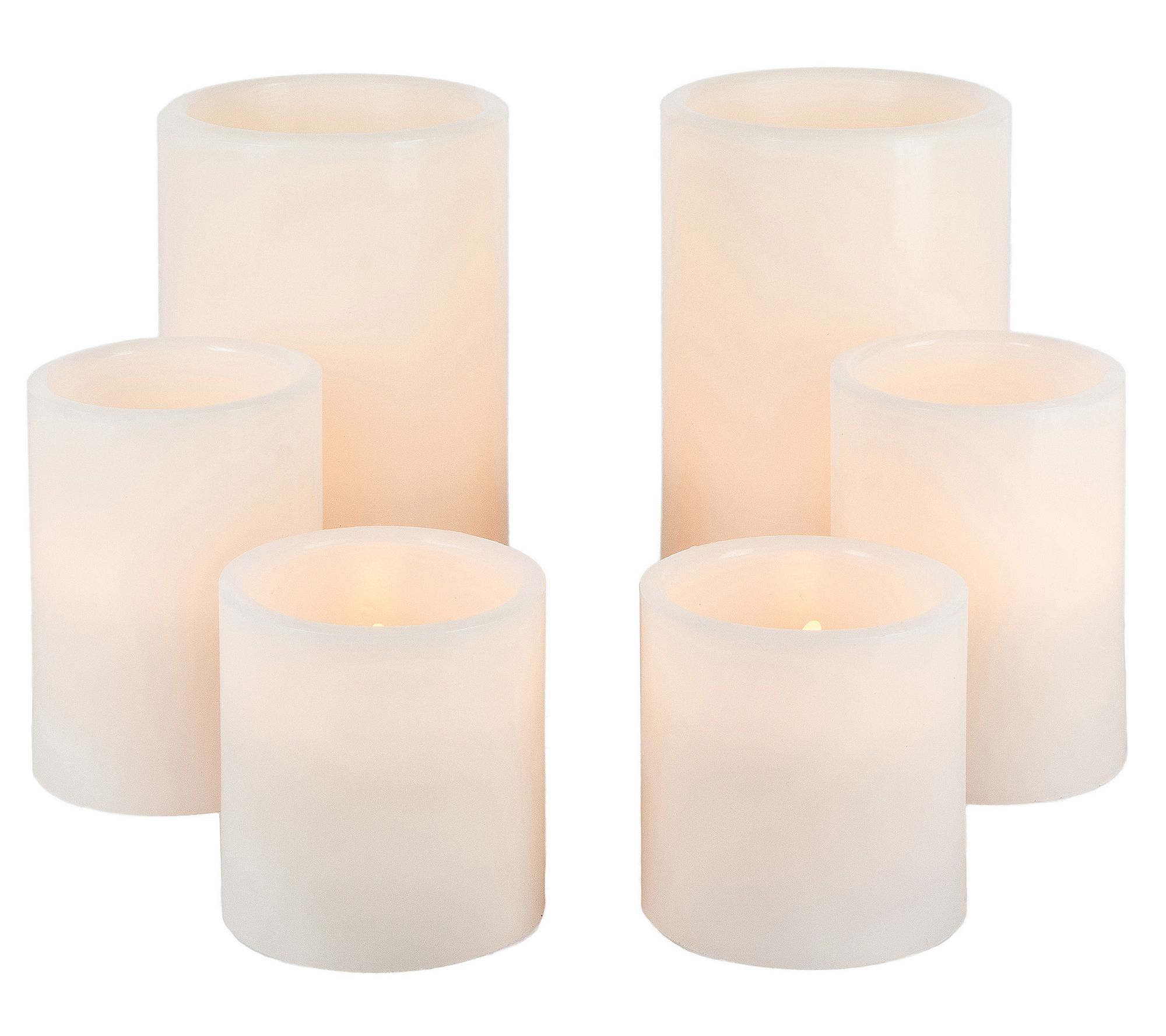 Set of 6 Wax LED Soft Glow Flicker Candles by Gerson Co - QVC.com | QVC