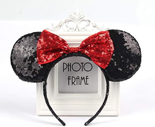 WLFY Minnie Mouse Ears Headbands for Women, mouse ears for Girls，Mouse ears Costume for Girls,Sequin | Amazon (US)