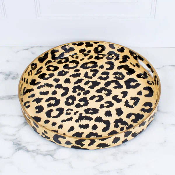 Quiles Leopard Ottoman/Coffee Table Tray | Wayfair North America