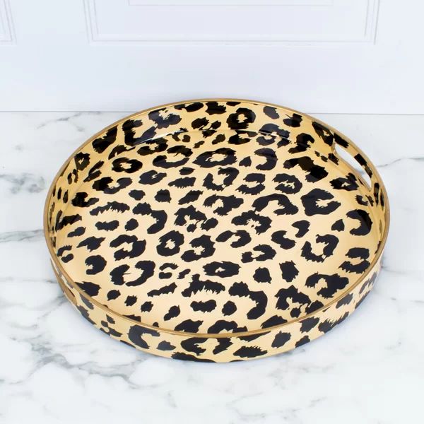 Quiles Leopard Ottoman/Coffee Table Tray | Wayfair North America