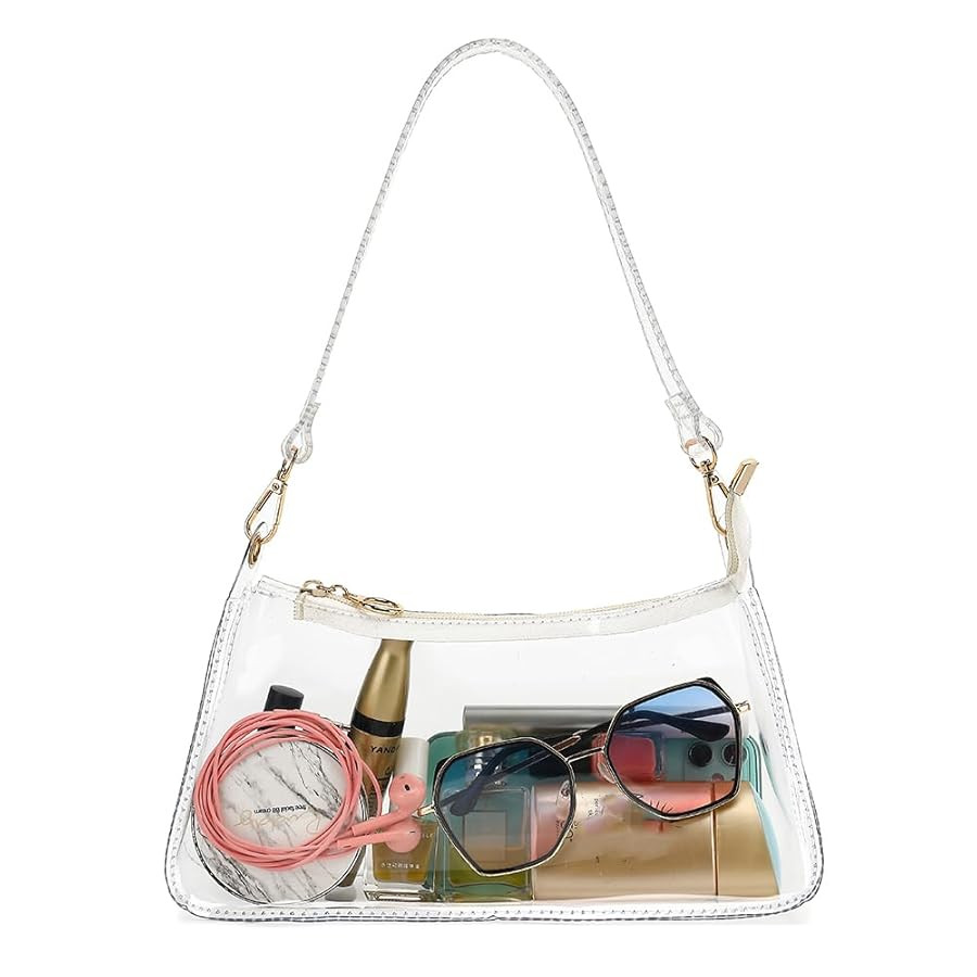LOXOMU Clear Purse Stadium Approved, Small Crossbody Bag Shoulder Handbag for Women | Amazon (US)