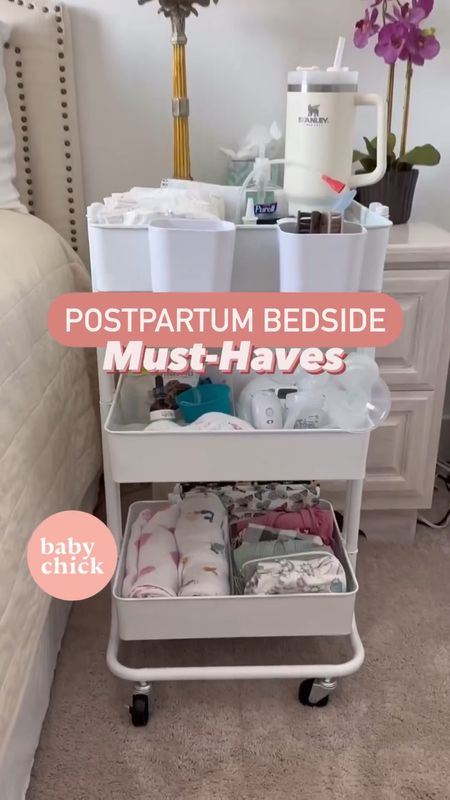 Everything you may need after you have a baby within arms reach! 🙌 Having a postpartum bedside caddy can help make the long days and nights a bit easier. 👏 We love this rolling caddy because you can roll it to any room of the house and it can easily be reused in the future. 👍 Here is what we recommend storing in your postpartum caddy! 💖 

#LTKVideo #LTKbaby #LTKbump