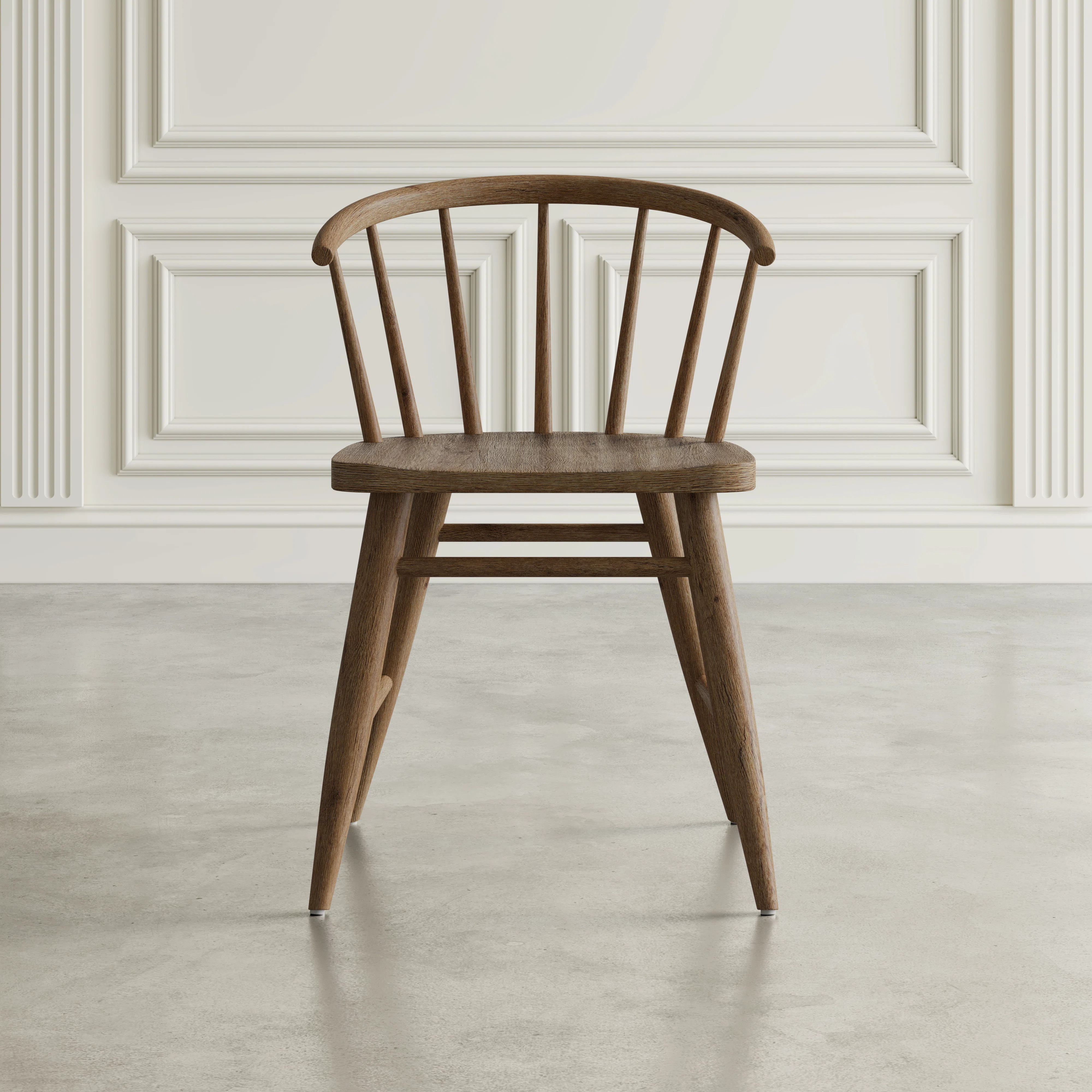 Brigman Traditional Solid Wood Curved Back Spindle Dining Chair (Set of 2) | Wayfair North America