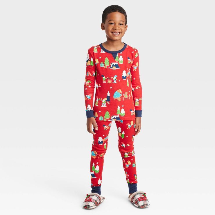 Kids' Holiday Gnomes Print Matching Family Pajama Set - Wondershop™ Red | Target