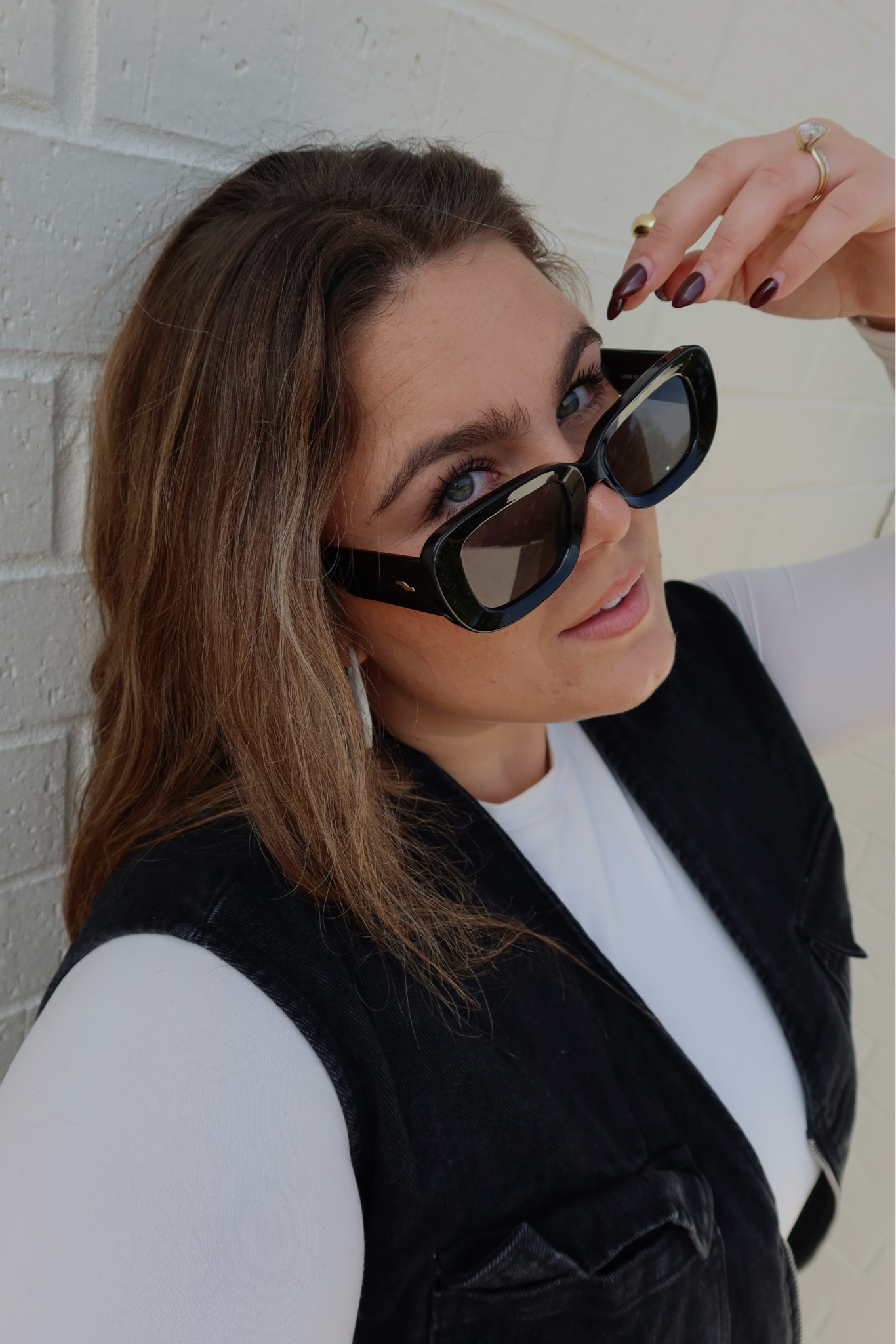 Vest size 20
Top XL


#LTKMidsize #LTKWorkwear #LTKPlusSize