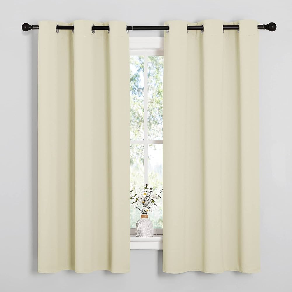 NICETOWN Kitchen Curtains for Decoration, Thermal Insulated Grommet Room Darkening Draperies/Pane... | Amazon (US)