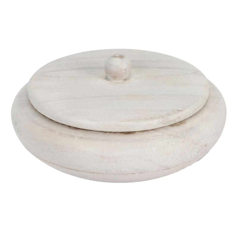 Driftwood Round Container, 5.5" | At Home