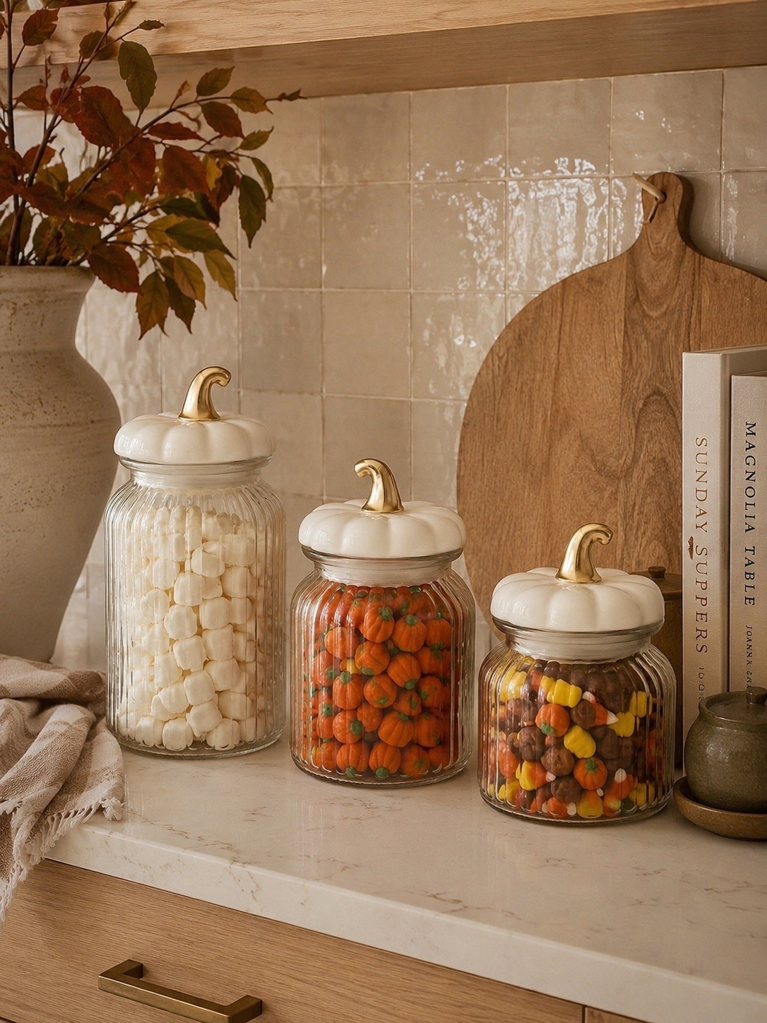 Amazon Fall Candy Canisters

The sweetest way to bring a little fall into the kitchen! These pumpkin-topped glass canisters are perfect for candy corn, pumpkin candies, seasonal treats and more. Such an easy way to make your countertop feel cozy for fall.

Follow @farmtotablecreations on Instagram for more home finds and styling inspiration.

#AmazonFinds #AmazonHome #FallKitchen #FallDecor #KitchenDecor #FallFinds #CandyJar #AutumnDecor #CozyHome #KitchenFinds

#LTKSeasonal #LTKSaleAlert #LTKHome