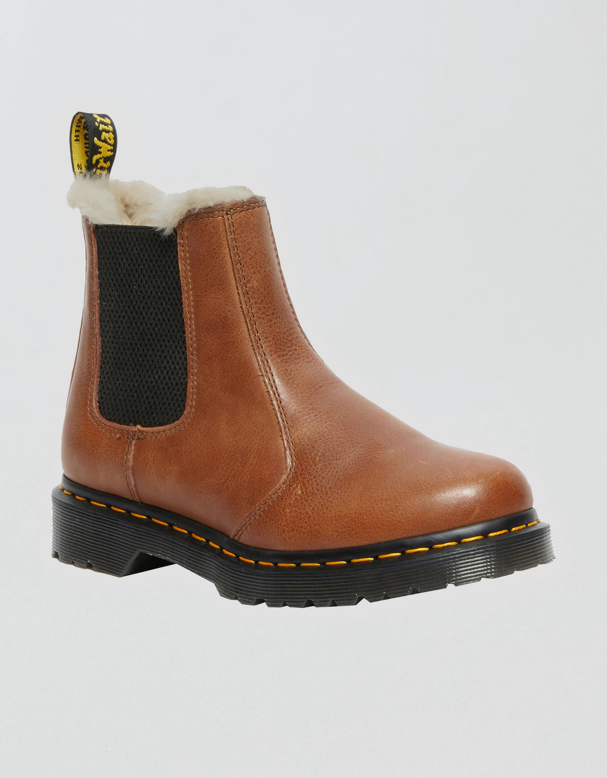 Dr. Martens Leonore Faux Fur-Lined Chelsea Boots | American Eagle Outfitters (US & CA)