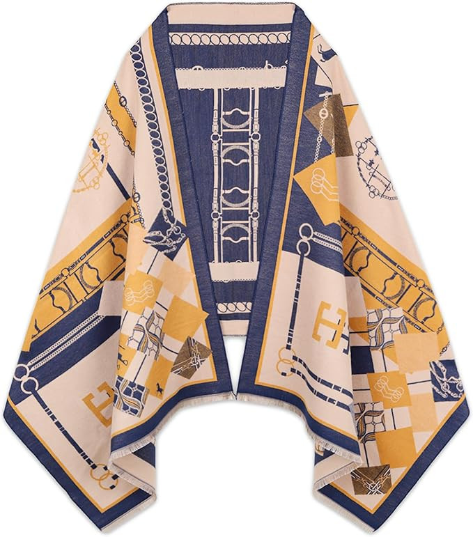 EXTREE Scarfs for Women Pashmina Silky Shawl Wrap for Evening Dressing Blanket Open Front Poncho ... | Amazon (US)