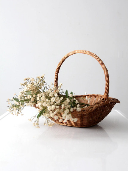Vintage Wicker Handle Basket