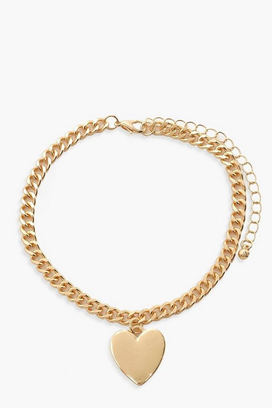 Heart Charm Anklet | Boohoo.com (US & CA)