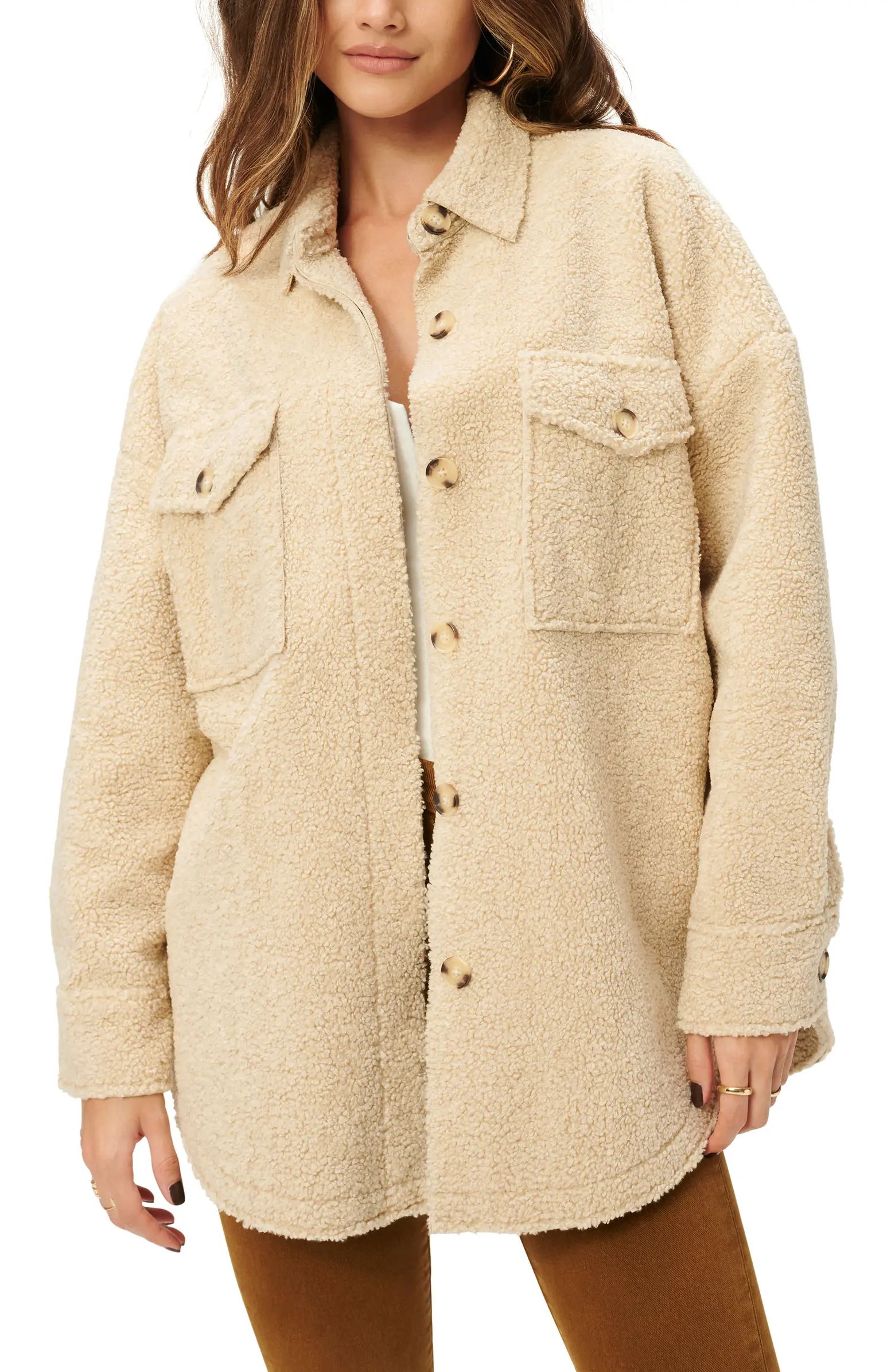 Good American Contour Faux Shearling Jacket | Nordstrom | Nordstrom