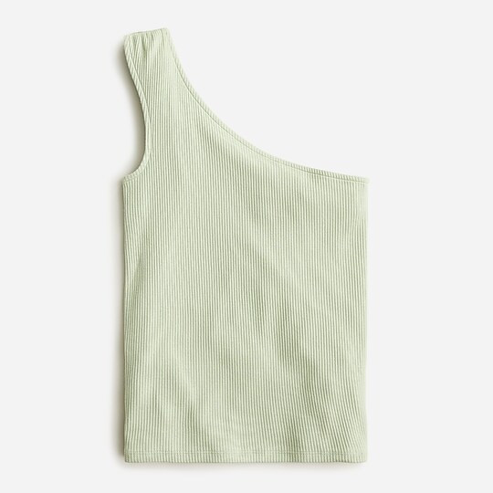 One-shoulder tank in vintage rib | J. Crew US