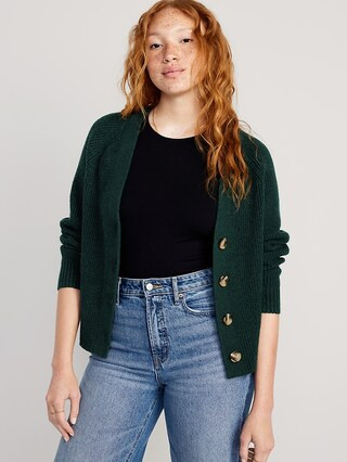 Shaker-Stitch Cardigan Sweater for Women | Old Navy (US)